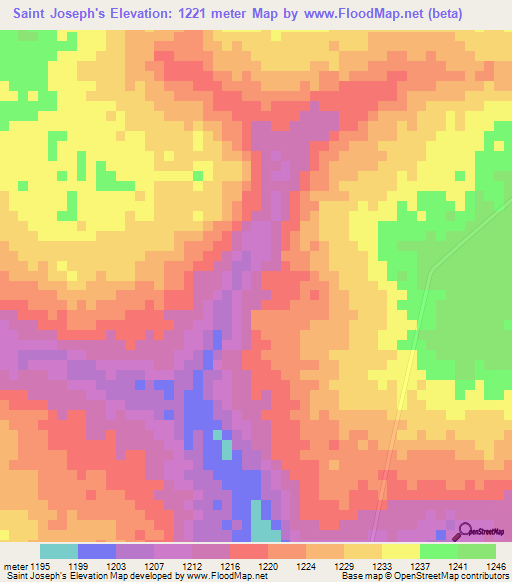 Saint Joseph's,Zambia Elevation Map