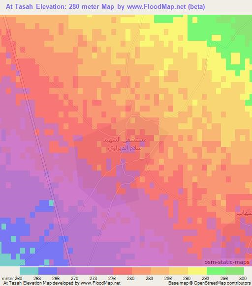 At Tasah,Iraq Elevation Map