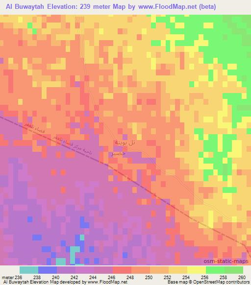 Al Buwaytah,Iraq Elevation Map