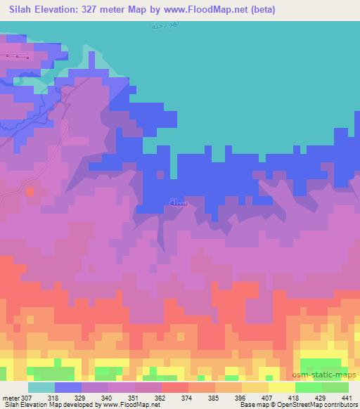 Silah,Iraq Elevation Map