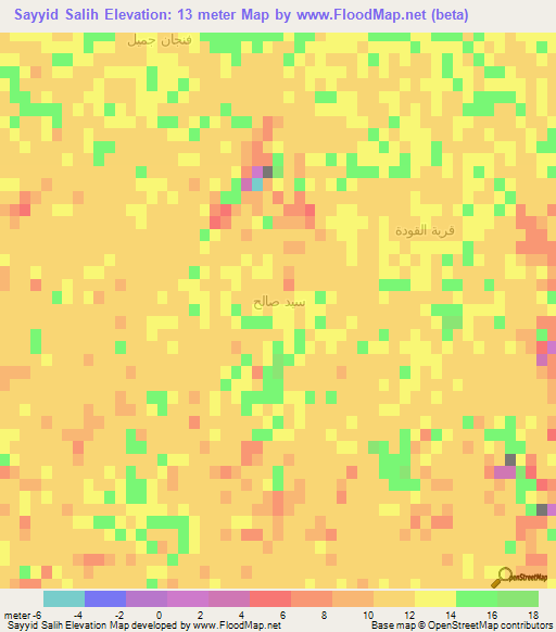 Sayyid Salih,Iraq Elevation Map