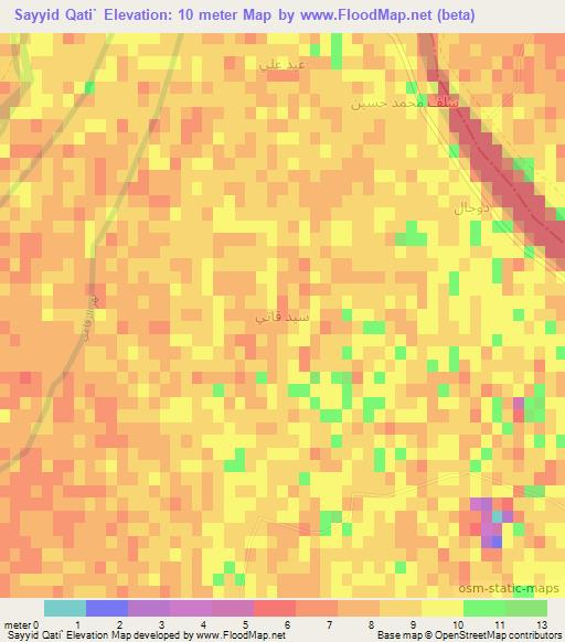 Sayyid Qati`,Iraq Elevation Map