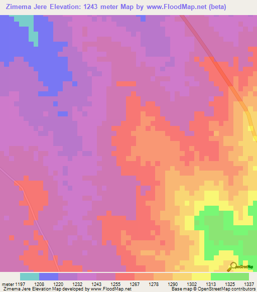 Zimema Jere,Malawi Elevation Map