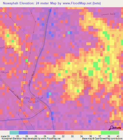 Nuwayhah,Iraq Elevation Map