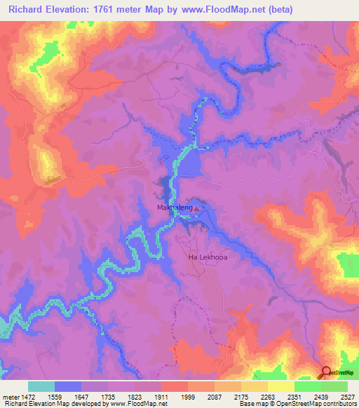 Richard,Lesotho Elevation Map