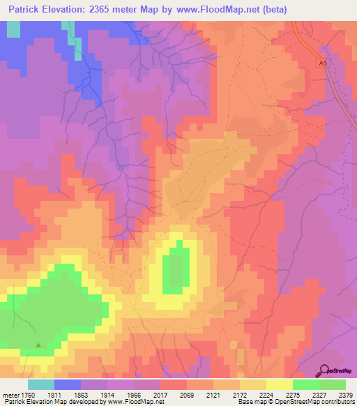 Patrick,Lesotho Elevation Map