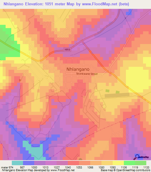 Nhlangano,Swaziland Elevation Map