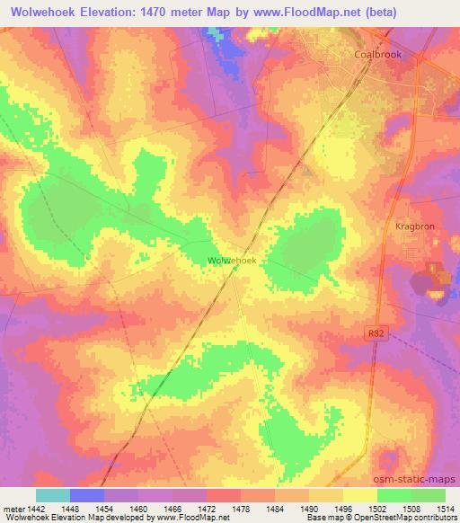 Elevation of Wolwehoek,South Africa Elevation Map, Topography, Contour