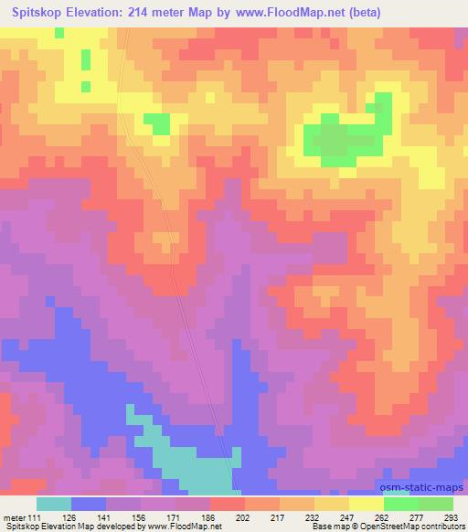 Spitskop,South Africa Elevation Map