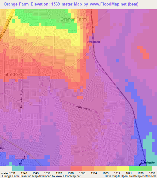 Orange Farm,South Africa Elevation Map