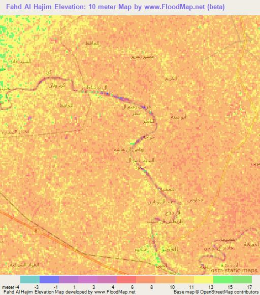 Fahd Al Hajim,Iraq Elevation Map