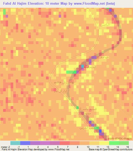 Fahd Al Hajim,Iraq Elevation Map