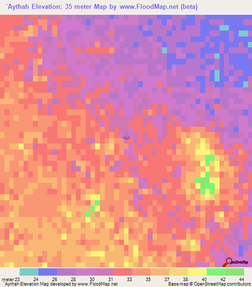 `Aythah,Iraq Elevation Map