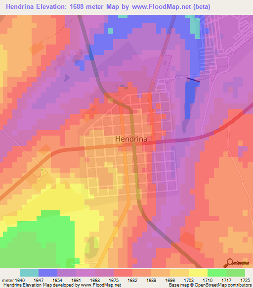 Hendrina,South Africa Elevation Map