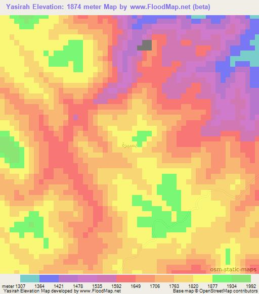 Yasirah,Saudi Arabia Elevation Map