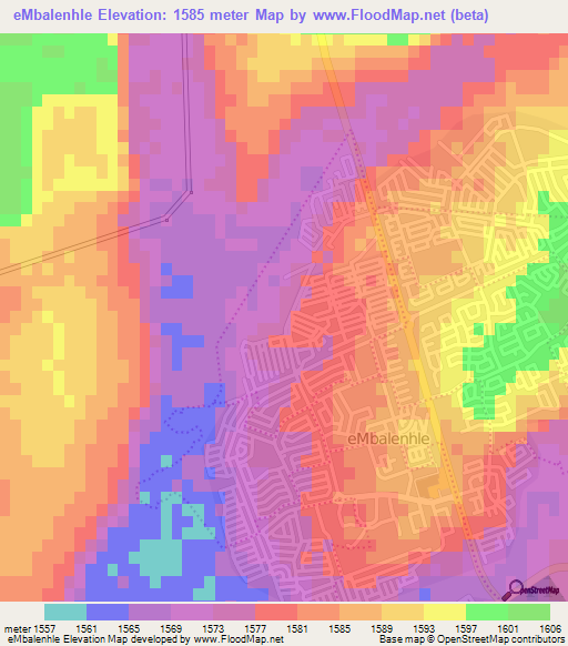 eMbalenhle,South Africa Elevation Map