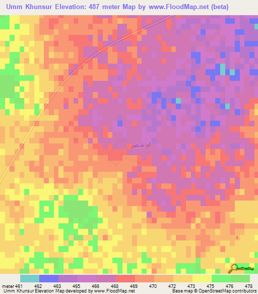 Umm Khunsur,Saudi Arabia Elevation Map