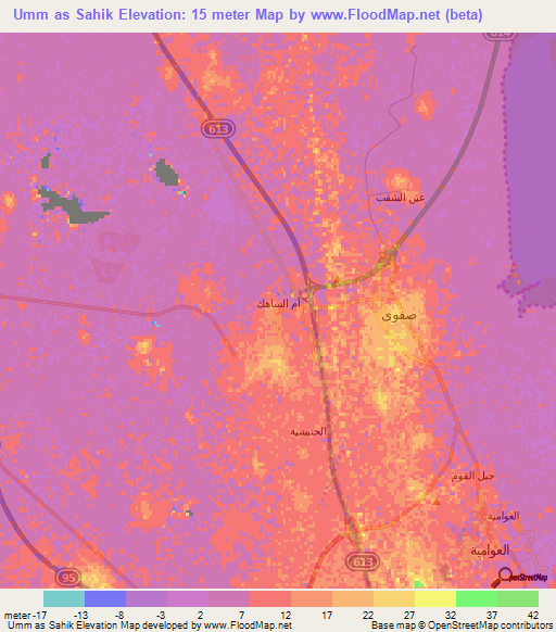 Elevation of Umm as Sahik,Saudi Arabia Elevation Map, Topography, Contour