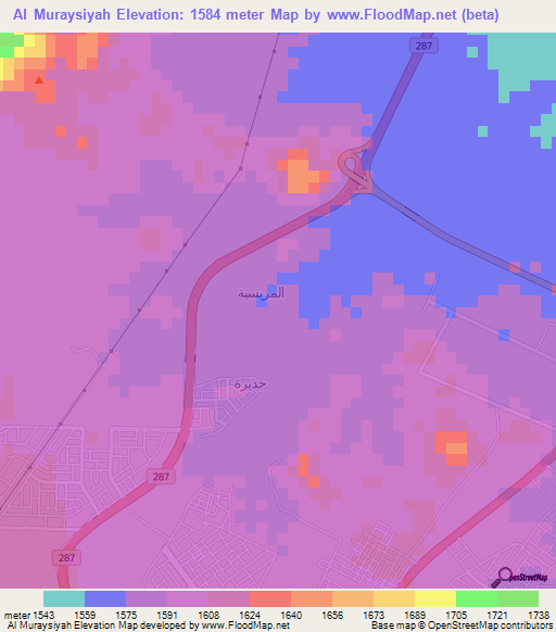 Al Muraysiyah,Saudi Arabia Elevation Map