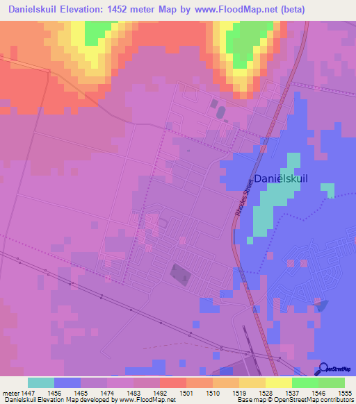 Danielskuil,South Africa Elevation Map