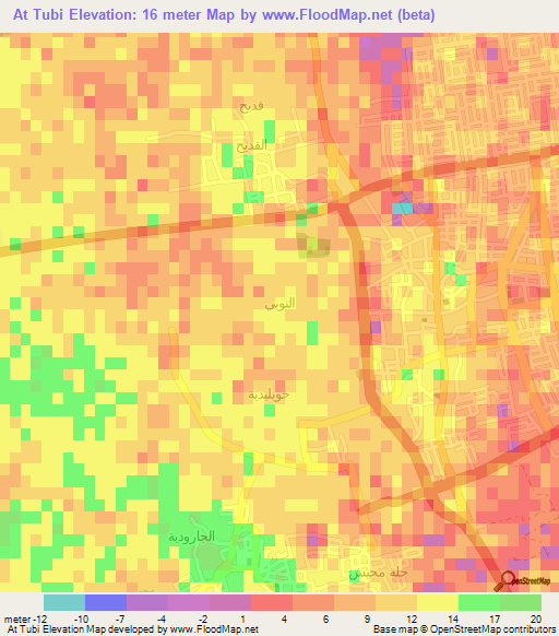 At Tubi,Saudi Arabia Elevation Map