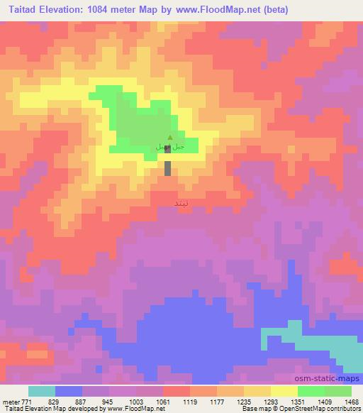 Taitad,Saudi Arabia Elevation Map