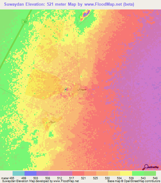 Suwaydan,Saudi Arabia Elevation Map