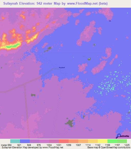 Sufaynah,Saudi Arabia Elevation Map