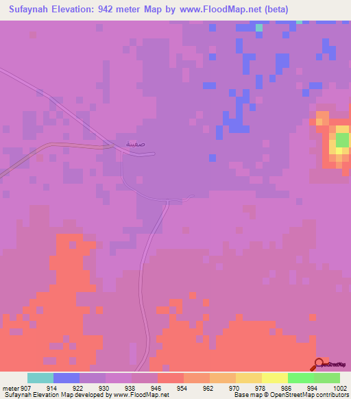 Sufaynah,Saudi Arabia Elevation Map