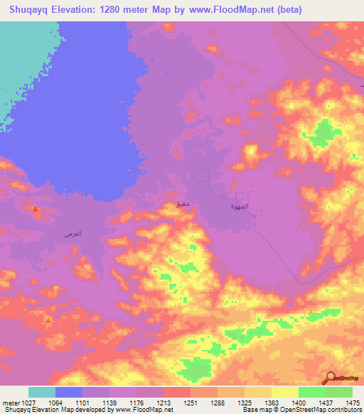 Shuqayq,Saudi Arabia Elevation Map