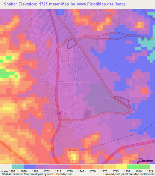 Shahar,Saudi Arabia Elevation Map