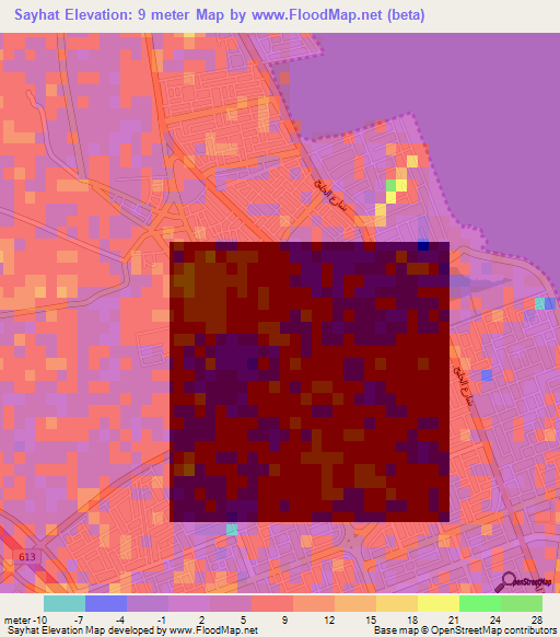 Sayhat,Saudi Arabia Elevation Map