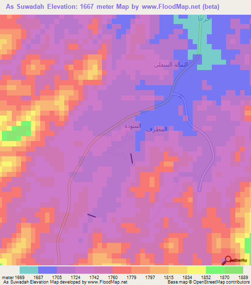 As Suwadah,Saudi Arabia Elevation Map