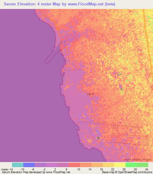 Sarum,Saudi Arabia Elevation Map