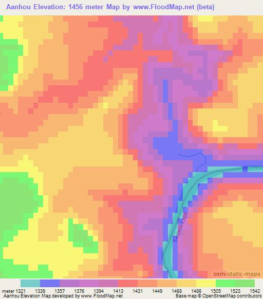 Aanhou,South Africa Elevation Map