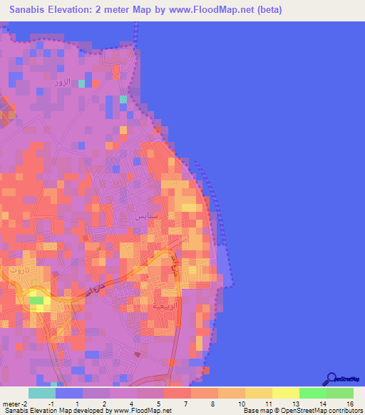 Sanabis,Saudi Arabia Elevation Map