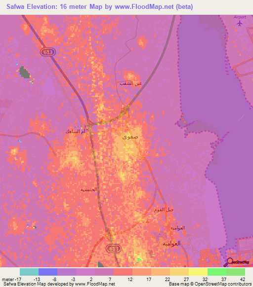 Elevation of Safwa,Saudi Arabia Elevation Map, Topography, Contour