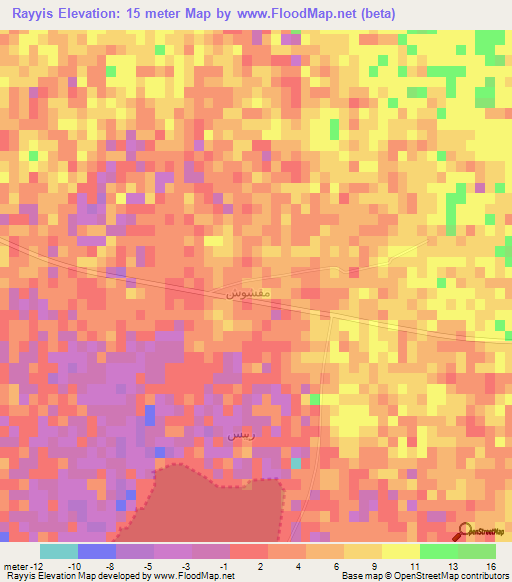 Rayyis,Saudi Arabia Elevation Map