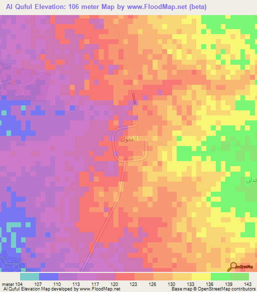 Al Quful,Saudi Arabia Elevation Map