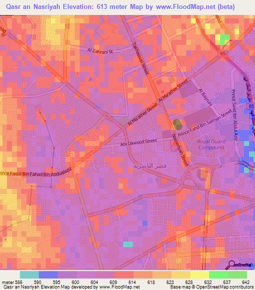 Qasr an Nasriyah,Saudi Arabia Elevation Map
