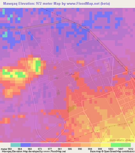 Mawqaq,Saudi Arabia Elevation Map