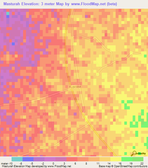 Masturah,Saudi Arabia Elevation Map