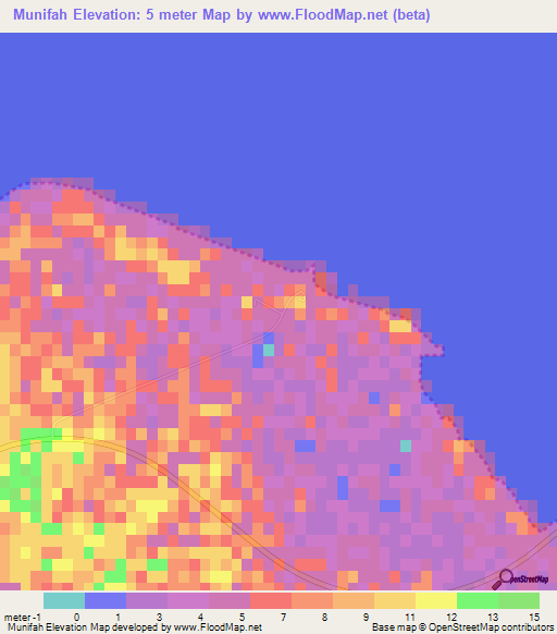 Munifah,Saudi Arabia Elevation Map