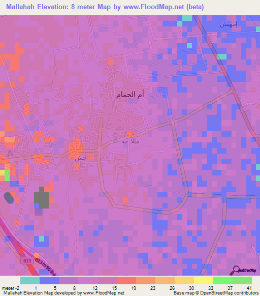 Mallahah,Saudi Arabia Elevation Map