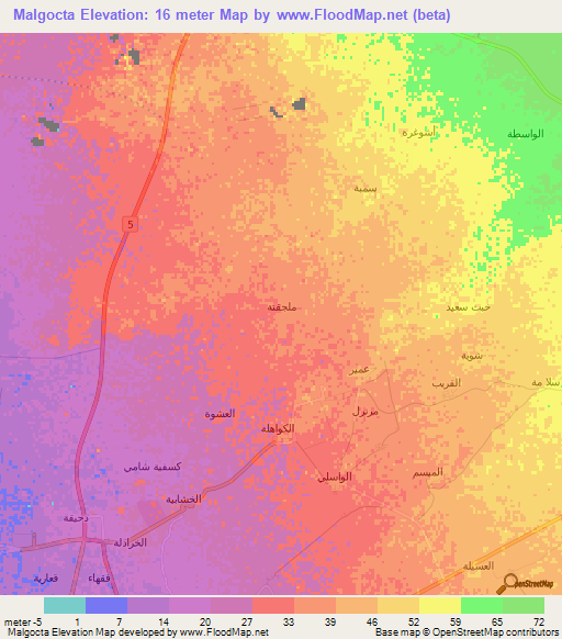 Malgocta,Saudi Arabia Elevation Map