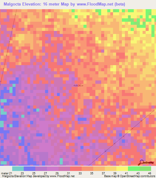 Malgocta,Saudi Arabia Elevation Map