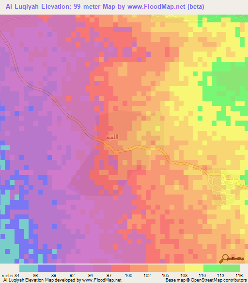 Al Luqiyah,Saudi Arabia Elevation Map