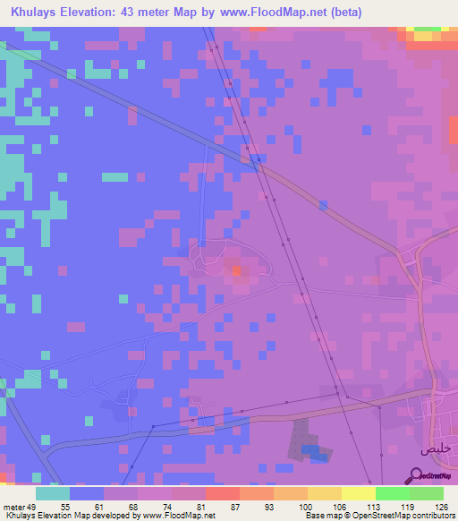 Khulays,Saudi Arabia Elevation Map