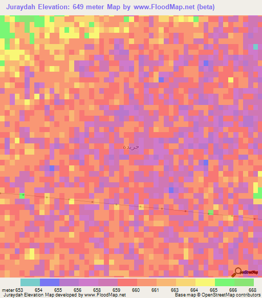 Juraydah,Saudi Arabia Elevation Map