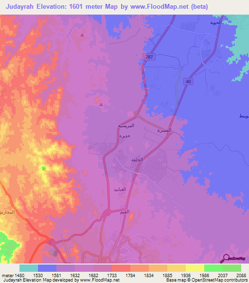 Judayrah,Saudi Arabia Elevation Map